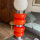 Vintage orange glass lamp – attributed to Carlo Nason, 1970s