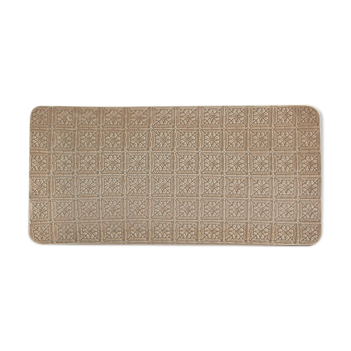 Plat cake grège brillant