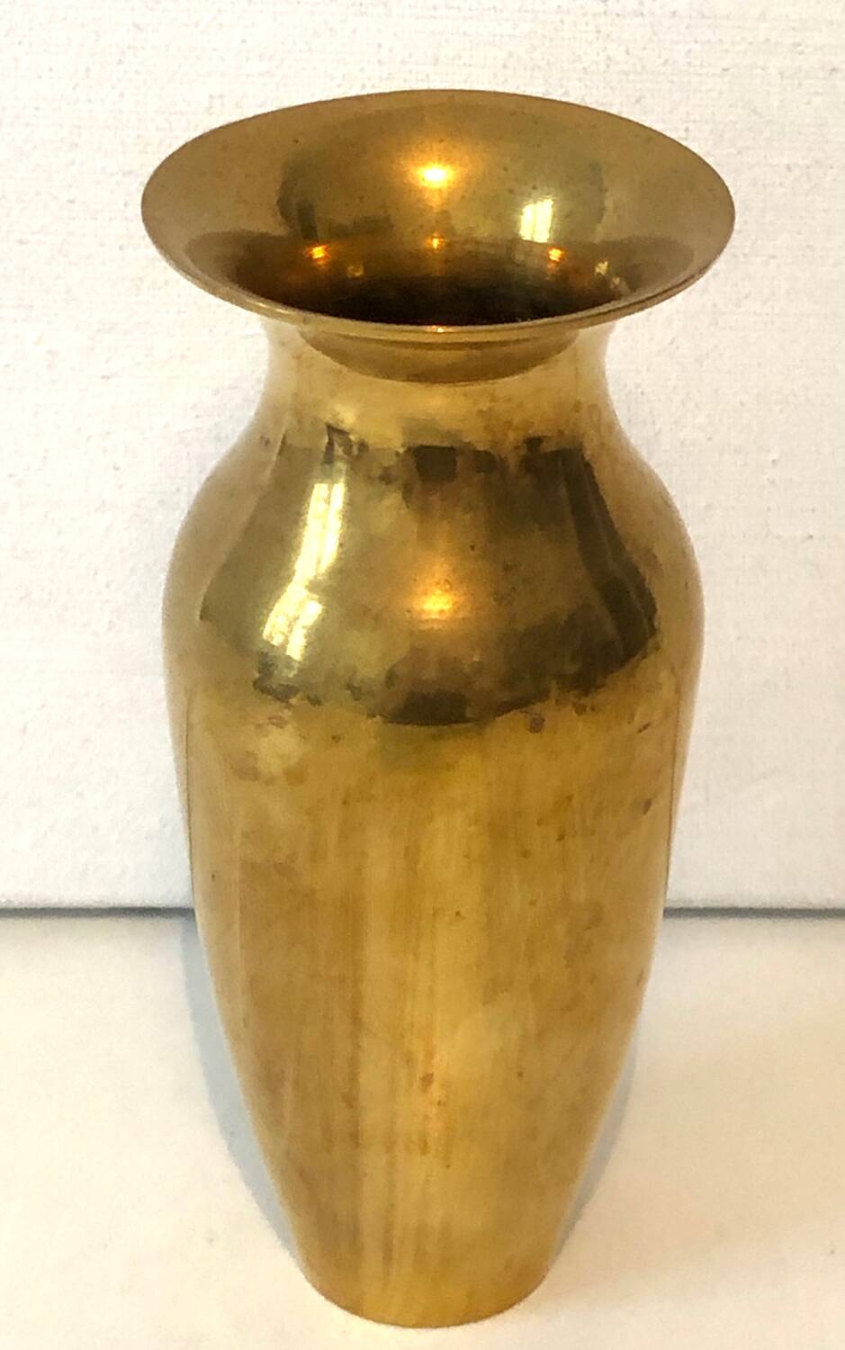 Antique gilded brass vase