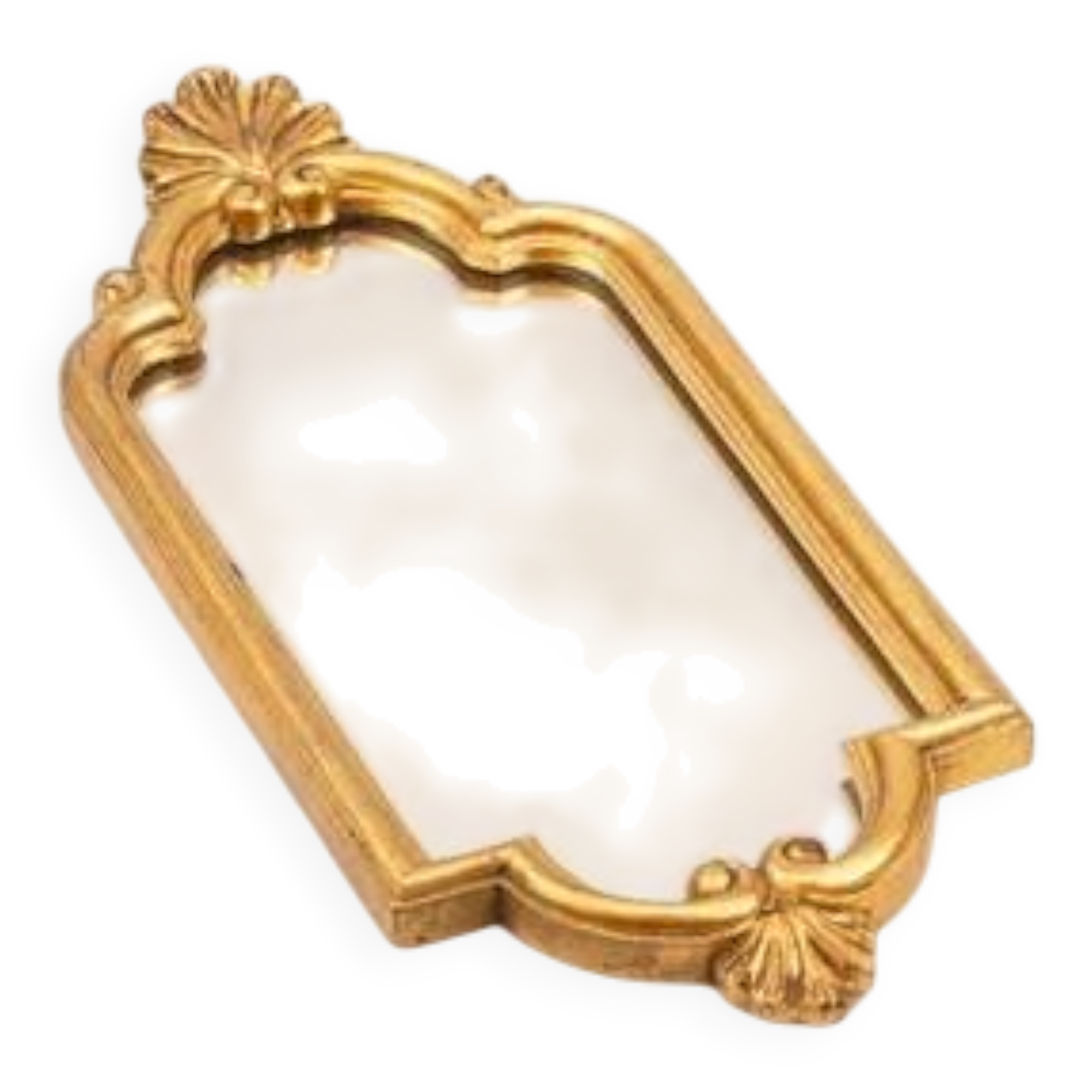 Small golden mirror in baroque style - H 43 cm