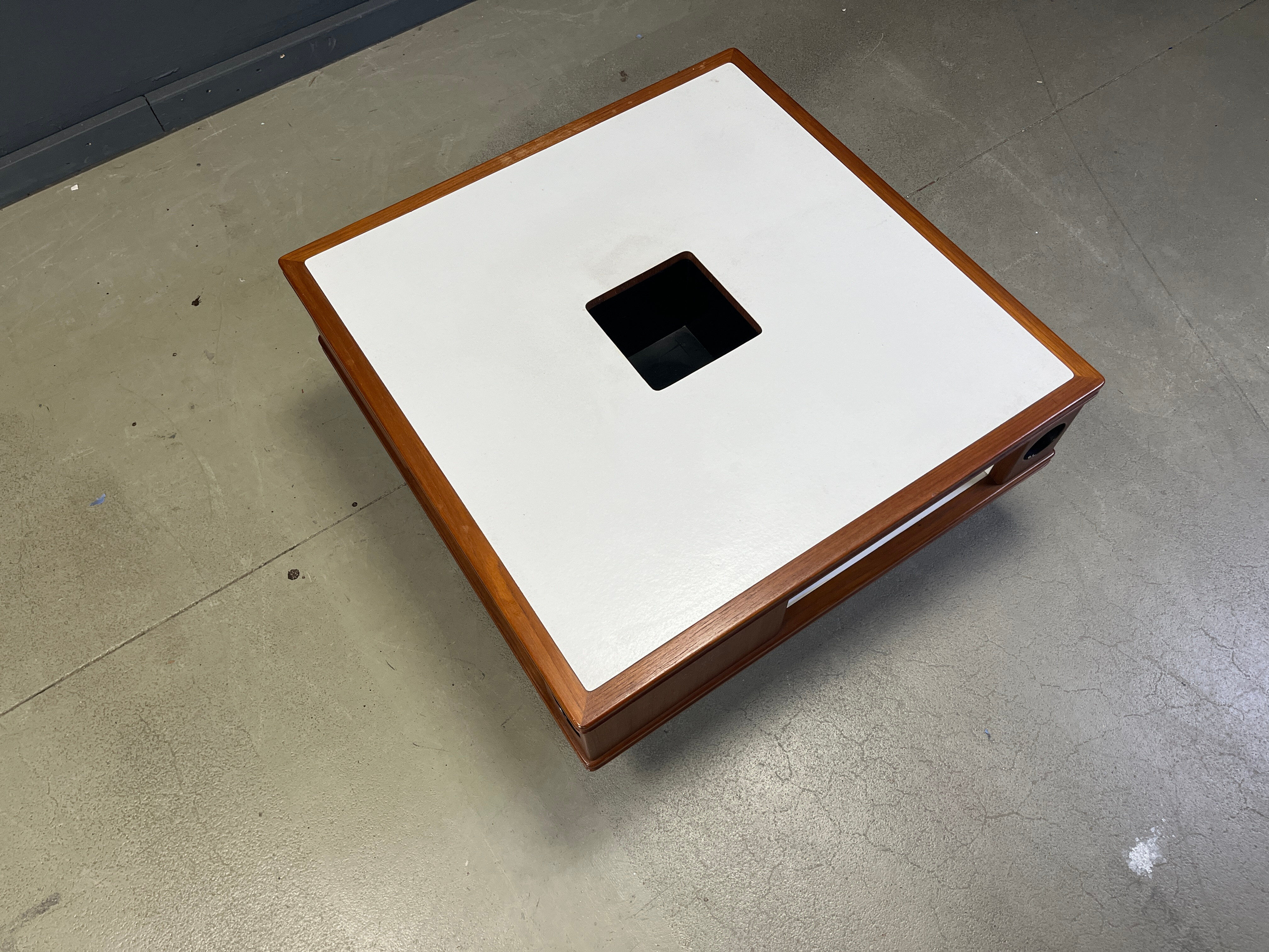 Space age wooden bar coffee table, 1960s