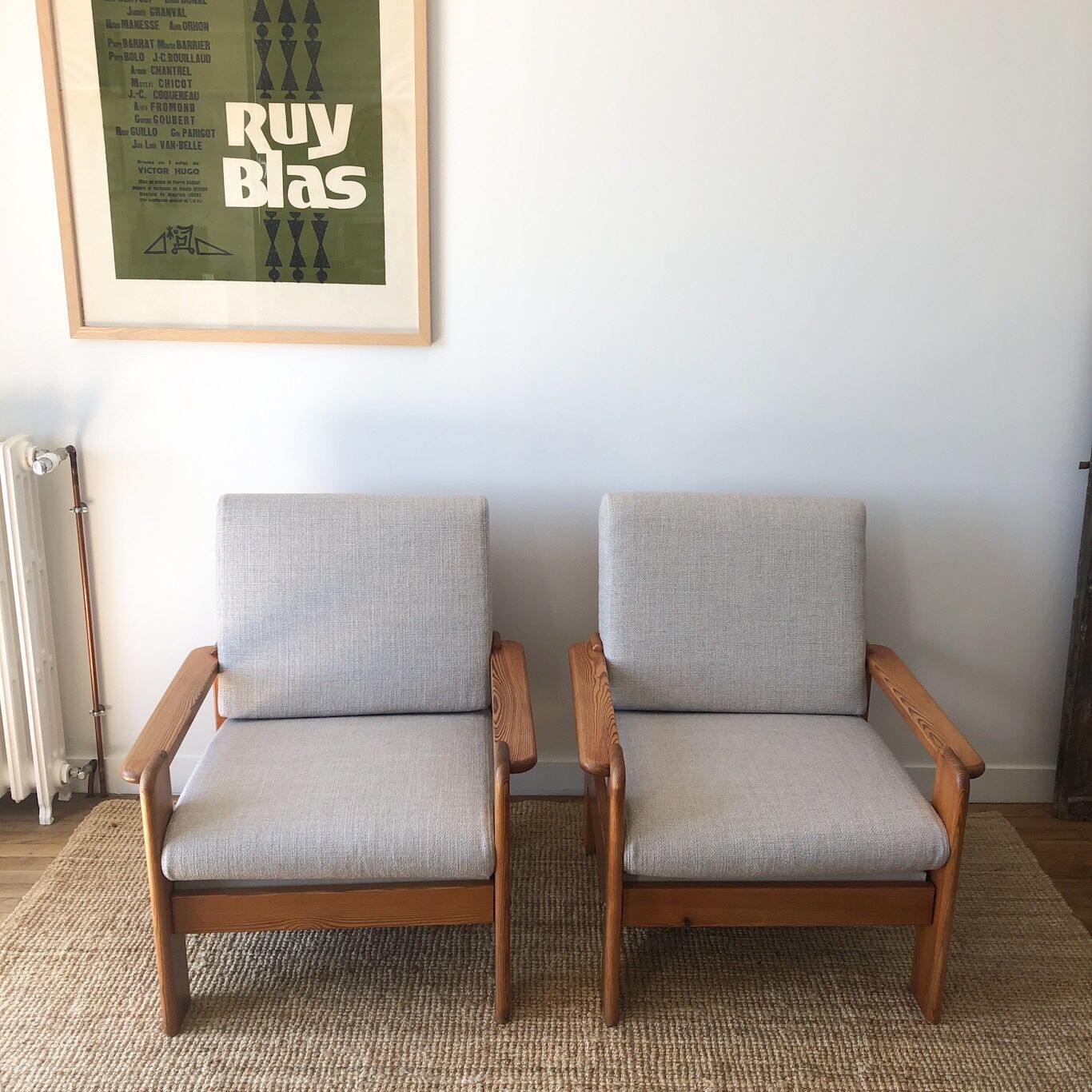 Swedish pine armchairs