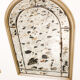 Pair of bevelled mirrors, brass edging frame in brushed wood years Italy 70's