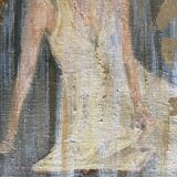Painting signed oil on canvas with gold leaf finish “The Bride”