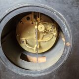 Napoleon III style black marble clock, in working condition