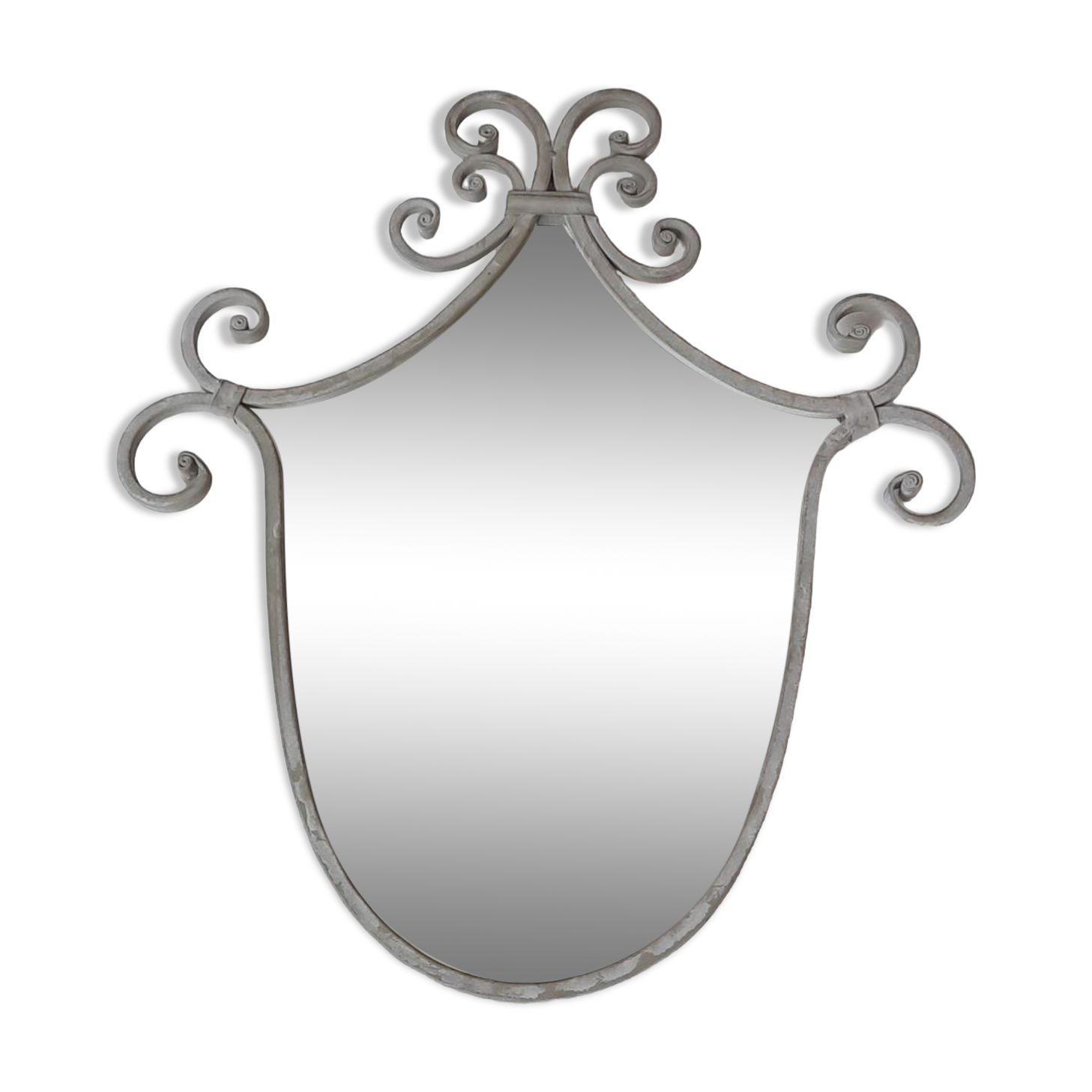 Gray metal mirror