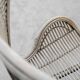 Vintage lounge armchair in rattan and metal, 1960s modernist design