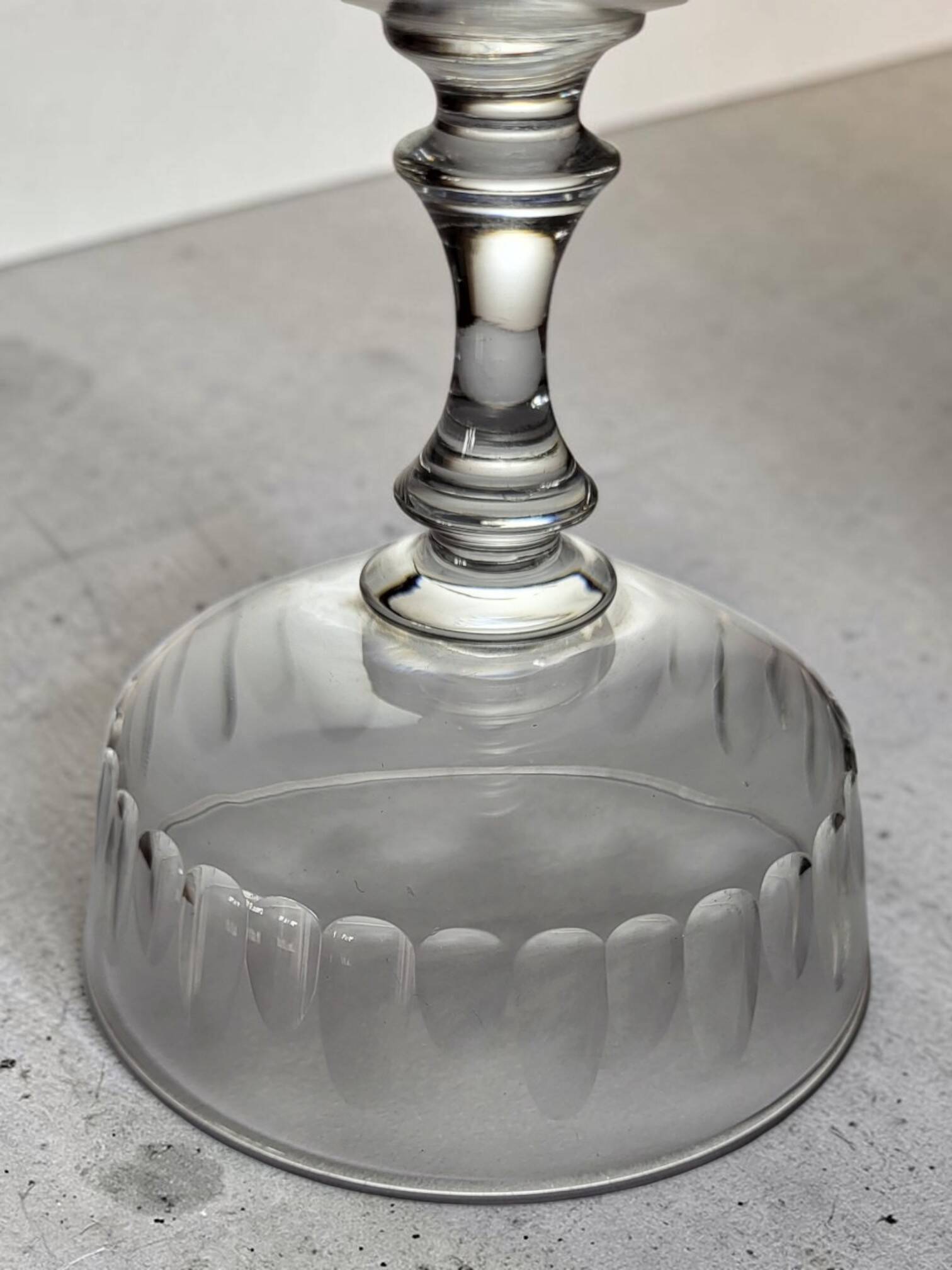 7 coupes à champagne en cristal 1950's