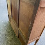 Vintage solid wood art deco 1940s display cabinet