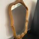 Golden wood mirror