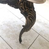 Vintage marble and brass coffee table