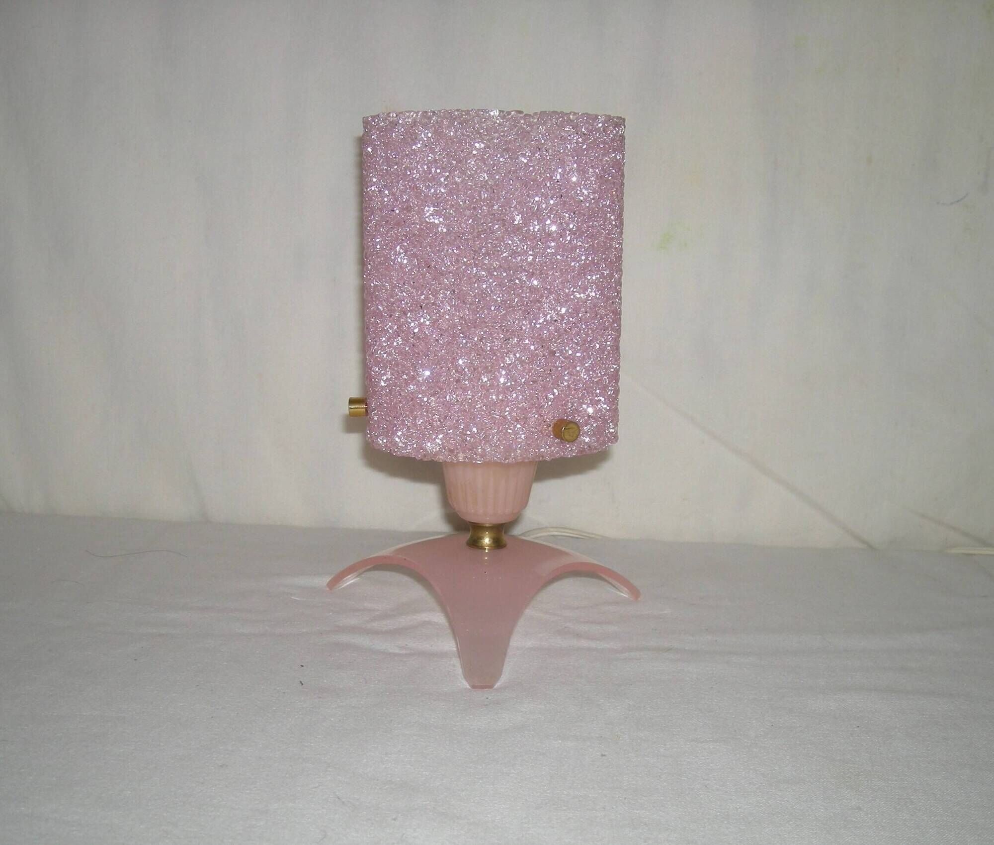 1960s crushed tripod bedside lamp