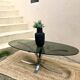 Coffee table smoked glass 70