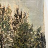 "Trees" oil on cardboard signed