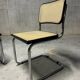 Pair of Marcel Breuer B32 Cesca black chairs