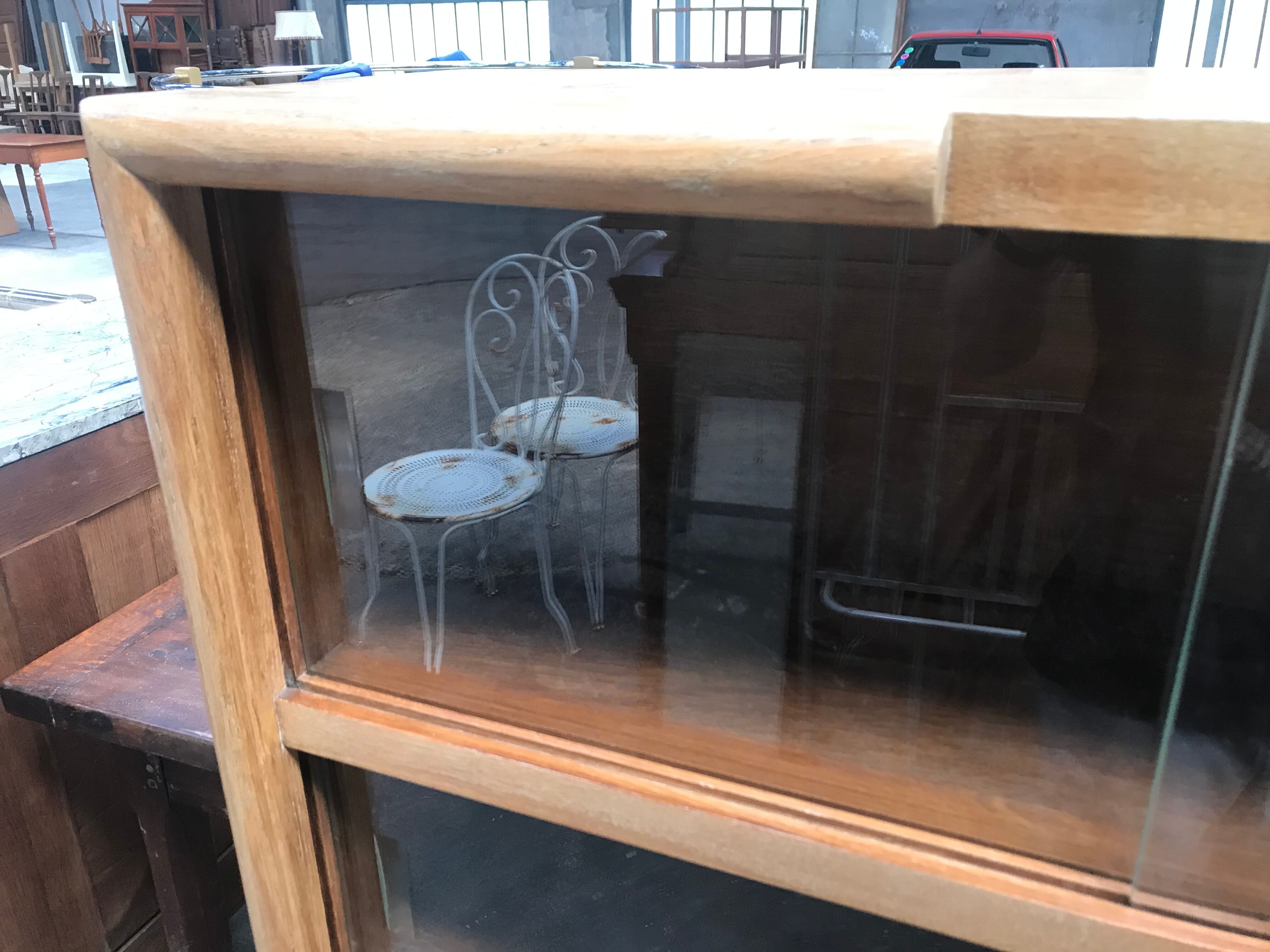 Solid oak bookcase 1950