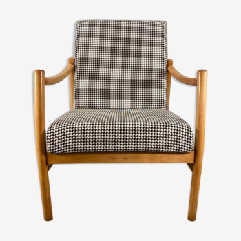 Fauteuil Vintage bent ash club Pologne années 1960