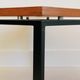 Square metal and walnut coffee table, Italy 60s