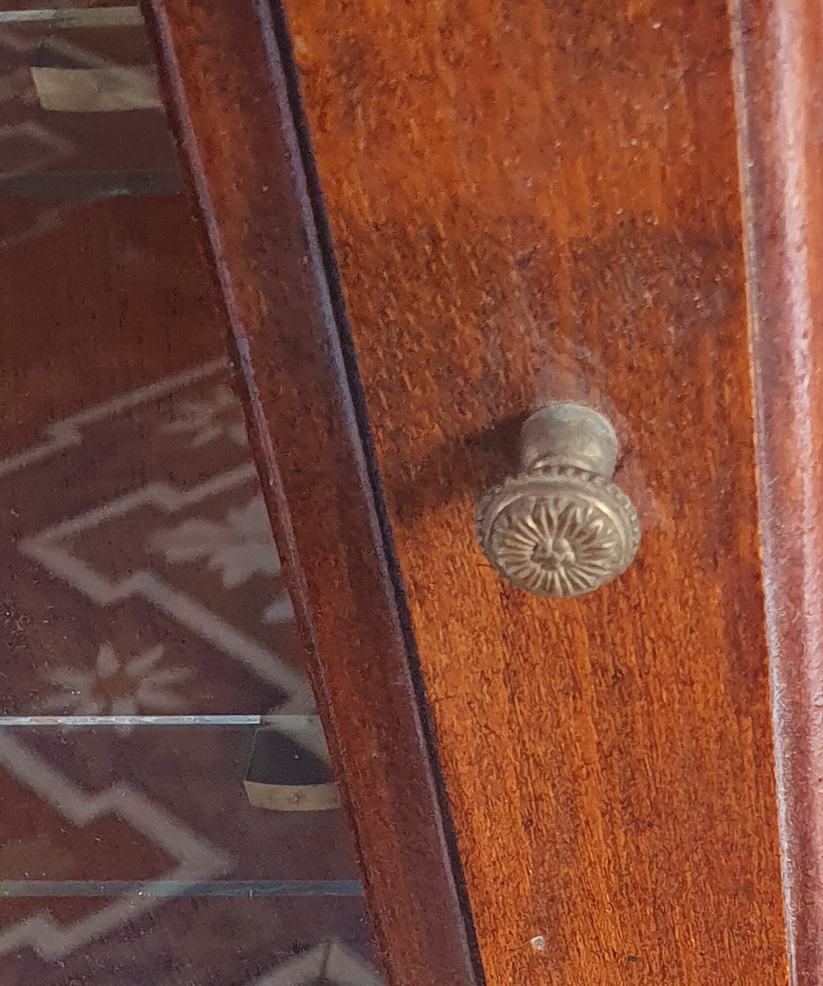 Wall display case wood and glass