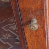 Wall display case wood and glass