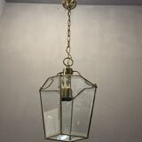 Suspension en laiton et verre, années 1960