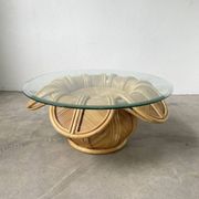 Vivai del sud “flower” rattan coffee table