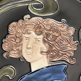 Majolica plate Art Nouveau