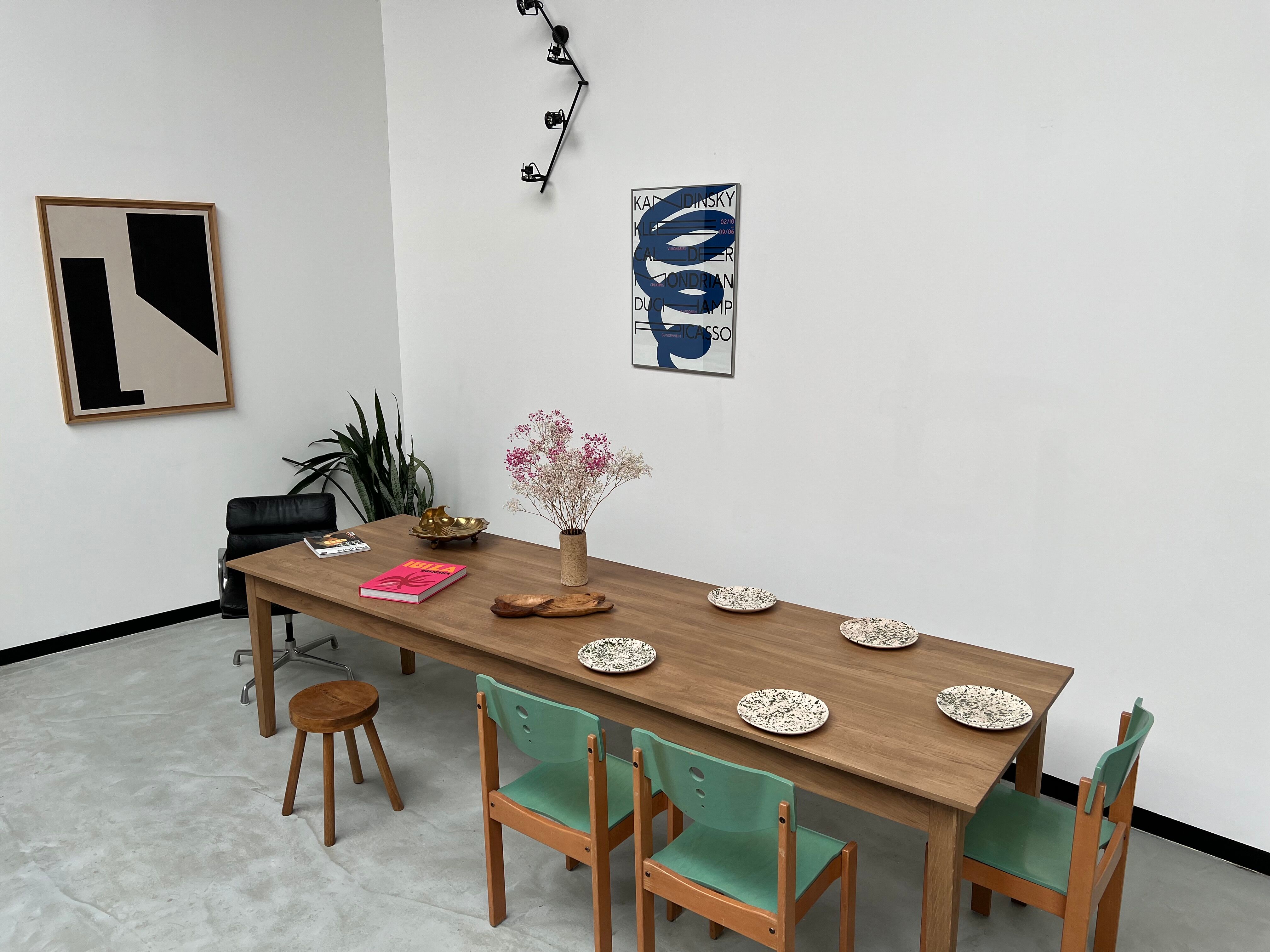 Farmhouse table "Dark Brown", spindle legs XXL 300 X 90 cm