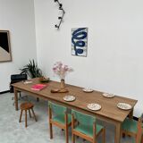 Farmhouse table "Dark Brown", spindle legs XXL 300 X 90 cm