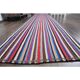 1970s vintage Turkish Oushak handmade wool cotton pink runner rug 88x477