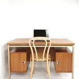 Teak and metal desk 50s