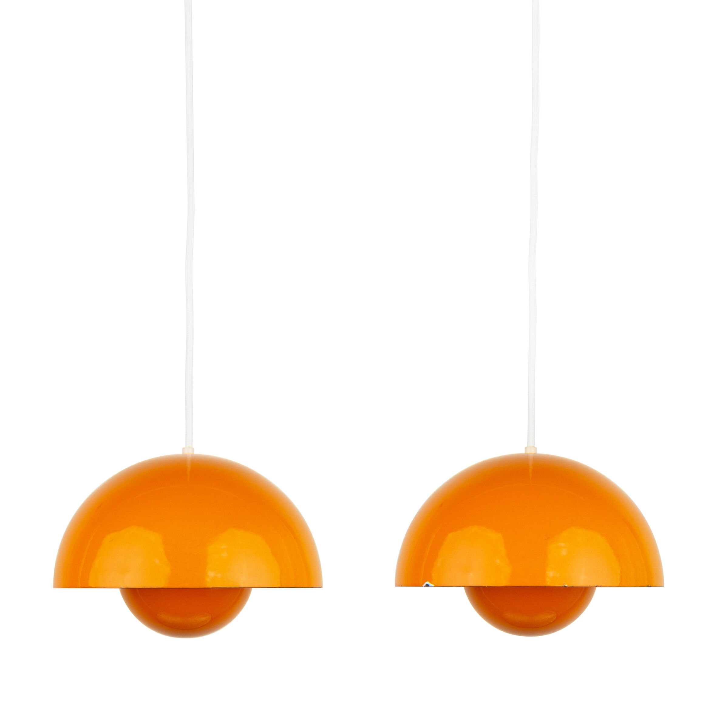 Paire de suspensions danoises Flowerpot de Verner Panton, Louis Poulsen, 1968