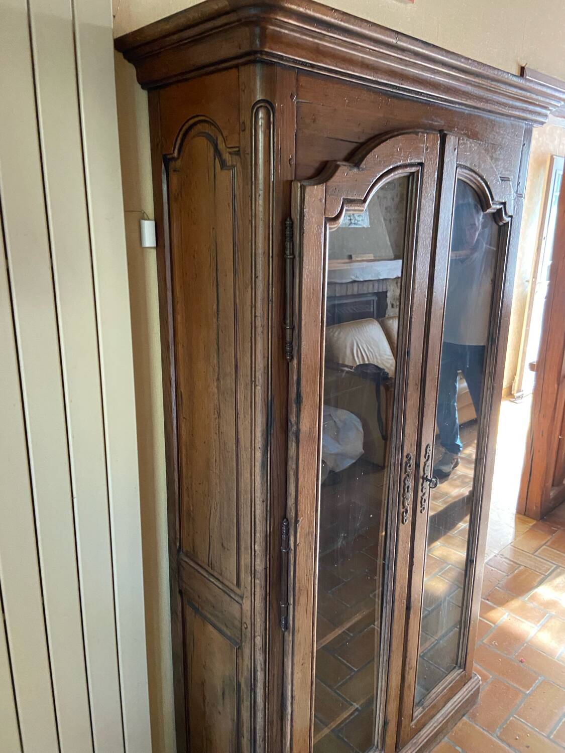 Late 19th century glass-fronted bookcase