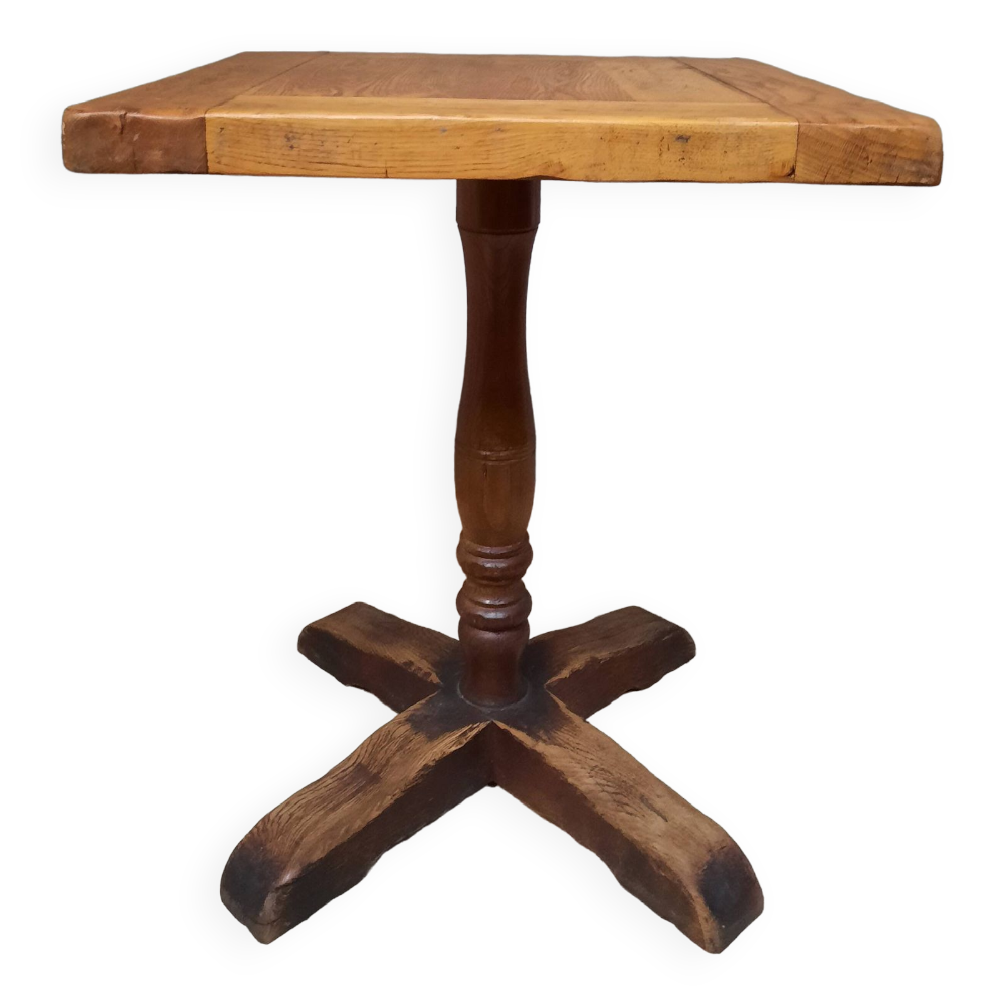 Square solid wood bistro table