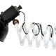 Industrial Black Enamel Scissor Wall Lamp, 1950s