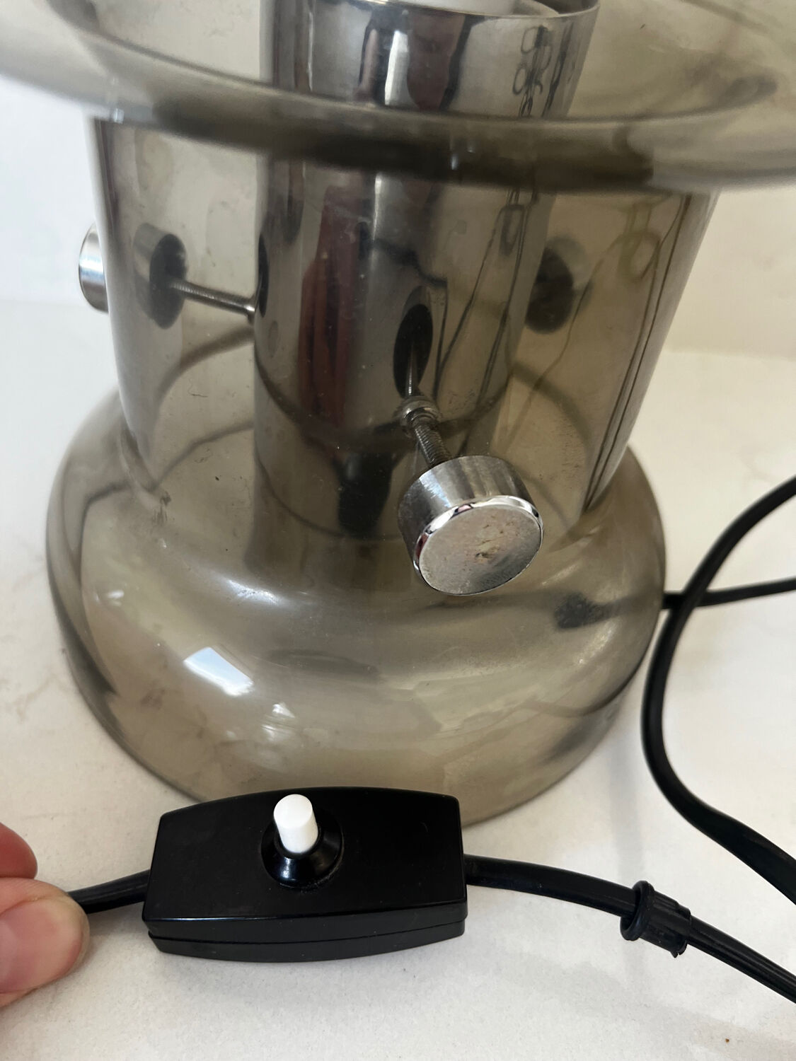 Lamp 1960 smoked glass