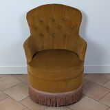 Velvet tub chair