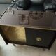 Meuble bar vintage 1950 sur roulettes