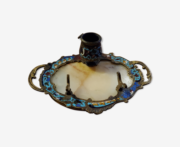 Champlevé email inkwell