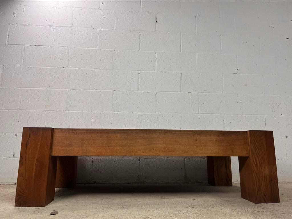 Sturdy wooden vintage coffee table