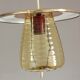 Amber glass / vintage lantern suspension 50s-60s