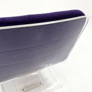 Fauteuil Space Age en plexiglas avec coussin mauve, 1970