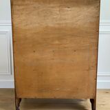 Bookcase vintage natural wood shelves open to three shelves