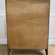 Bookcase vintage natural wood shelves open to three shelves