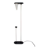 Lampada da terra alogena cono di vetro e metallo laccato Italia  Anni '70