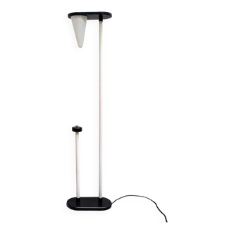 Lampada da terra alogena cono di vetro e metallo laccato Italia  Anni '70