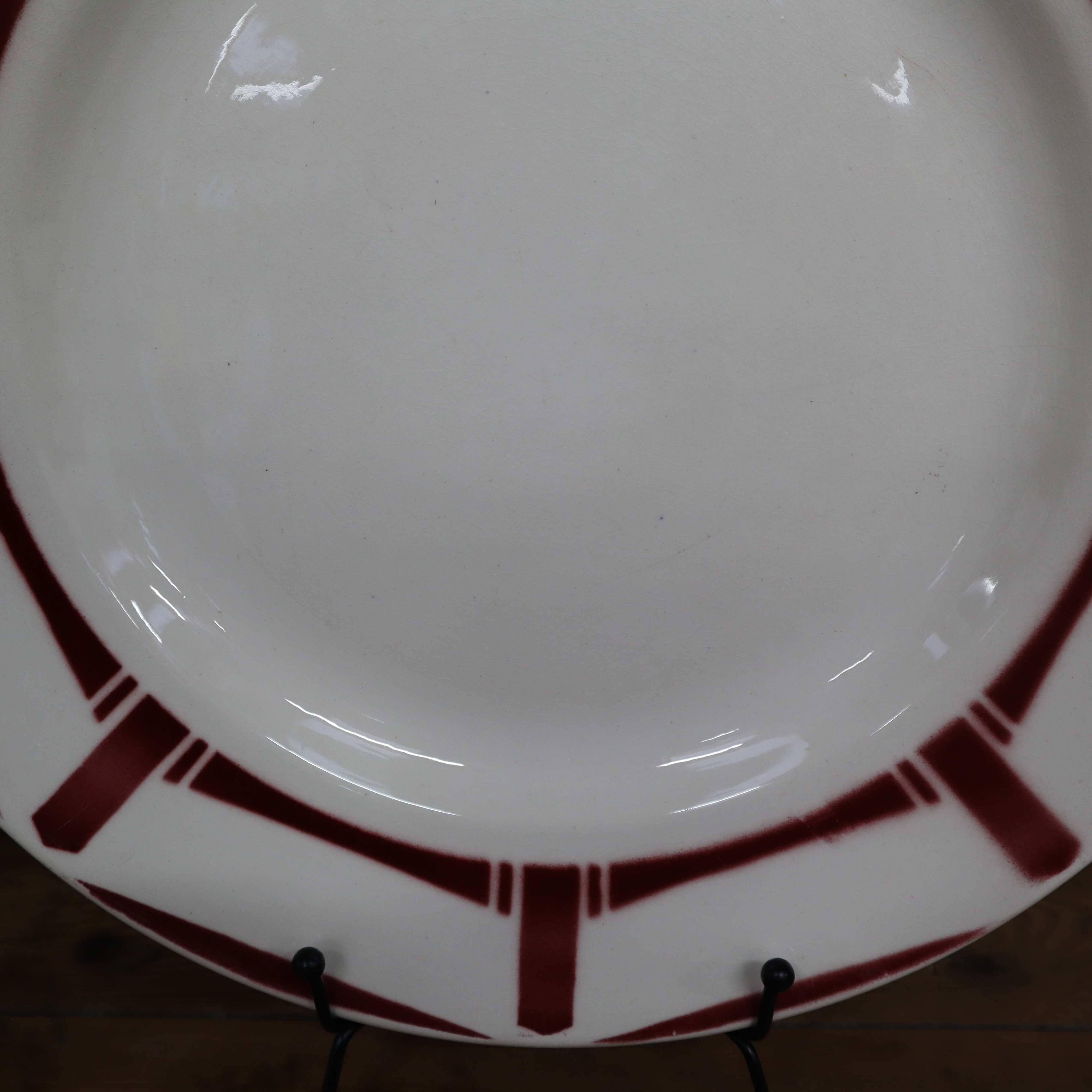 Ancien plat rond Badonviller modèle 'Louise'