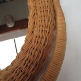 Rattan psyche mirror 22x43cm