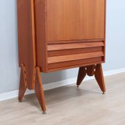 Mid century original teak storage wardrobe Italy 1960s
