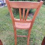 5 wooden bistro chairs